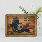 写真家の退職パーティー 招待状 (スタンド正面)