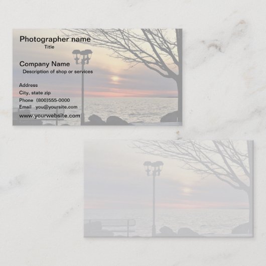 写真家の透かし写真名刺 名刺 (正面/裏面)