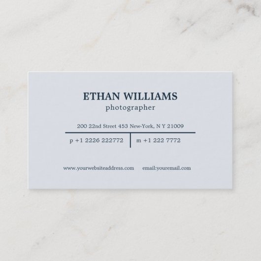 写真家の風景 名刺 (裏面)