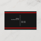 写真家の黒、白、赤い目を引く 名刺 (裏面)