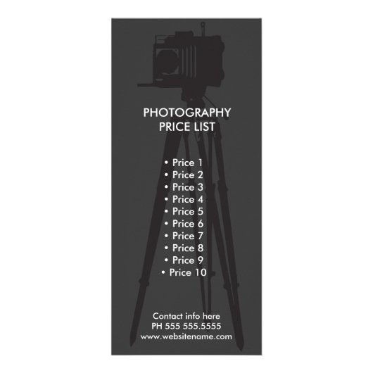 写真家のHLラックカード ラックカード (正面)