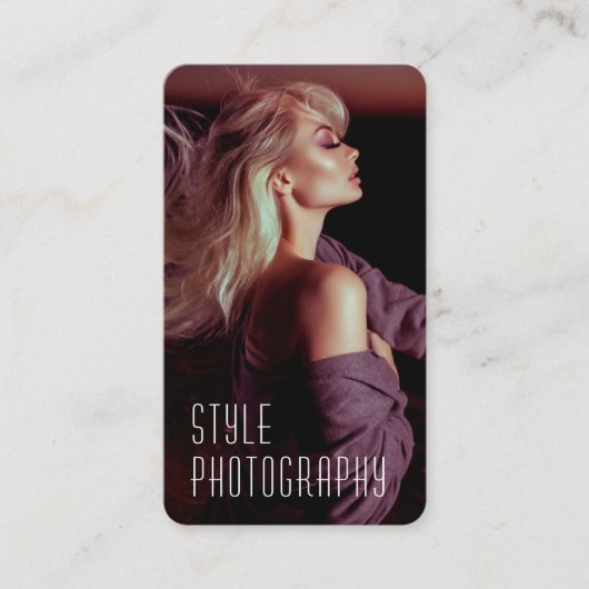 写真家のQRコードトレンディー写真 名刺 (正面)