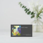 写真家または写真家による写真撮影ブラックフォト 名刺 (スタンド正面)