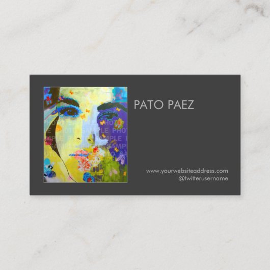 写真家または写真家による写真撮影ブラックフォト 名刺 (正面)