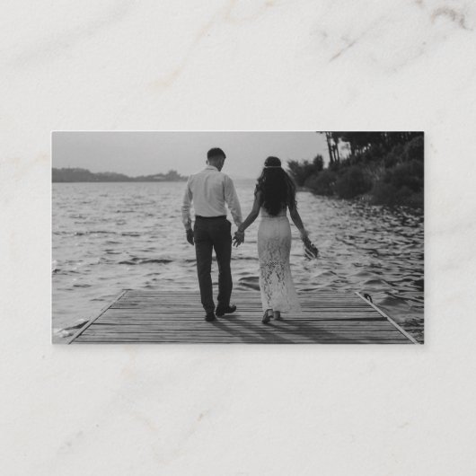 写真家アーティストプロフェッショナルミニマルモダンリスト 名刺 (裏面)