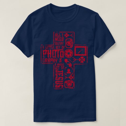 写真家イエス・ゴッド宗教 Tシャツ (デザイン正面)