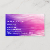 写真家エレガントのカラフル雲写真 名刺 (裏面)