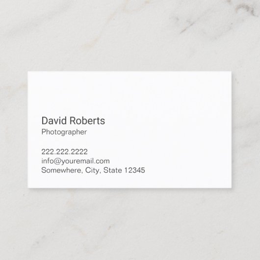 写真家カスタムのカバー画像撮影 名刺 (裏面)