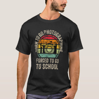 写真家カッコいいカメラ写真撮影のためのグラフィック Tシャツ