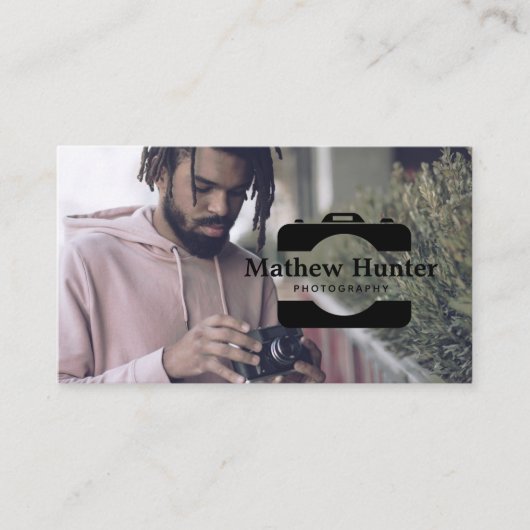 写真家カメラカスタム写真名刺 名刺 (正面)