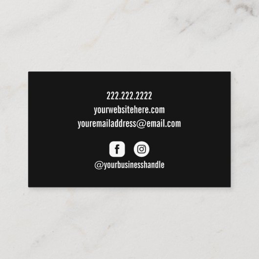 写真家カメラカスタム名刺 名刺 (裏面)