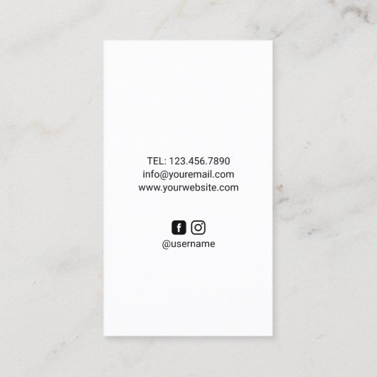 写真家カメラクリエイティブスプラッシュ写真 名刺 (裏面)