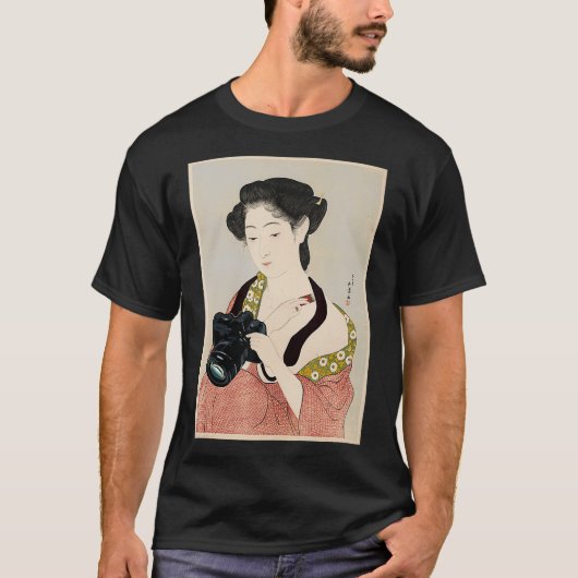 写真家カメラサムライ妻 Tシャツ (正面)