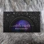 写真家カメラシックなブラックグリッター撮影 名刺<br><div class="desc">写真家カメラシックなブラックグリッター写真撮影名刺。</div>