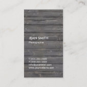 写真家カメラシャッターウッド撮影 名刺 (裏面)