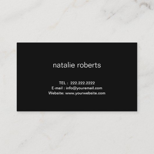 写真家カメラタイポグラフィ撮影 名刺 (裏面)