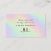 写真家カメラパステル·ホログラフィック写真 名刺 (裏面)