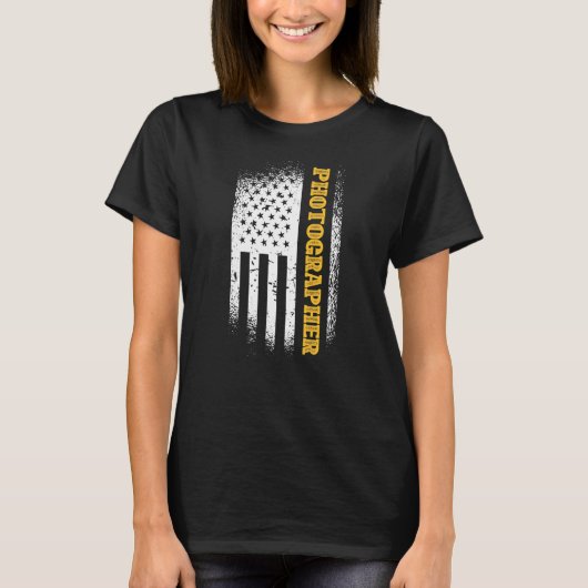 写真家カメラフォトレンズ写真家 Tシャツ (正面)