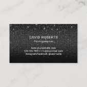 写真家カメラブラックグリッター撮影 名刺 (裏面)