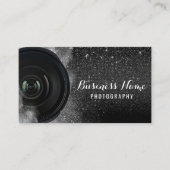 写真家カメラブラックグリッター撮影 名刺 (正面)