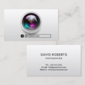 写真家カメラレンズ写真ソーシャルメディア 名刺 (正面/裏面)