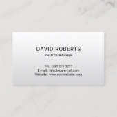 写真家カメラレンズ写真ソーシャルメディア 名刺 (裏面)