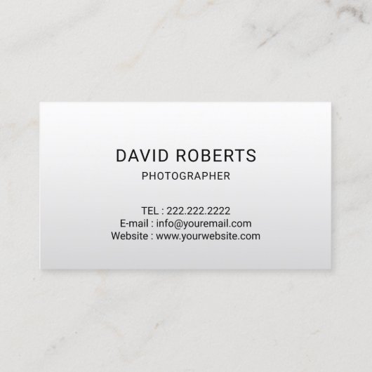 写真家カメラレンズ写真ソーシャルメディア 名刺 (裏面)