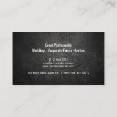 写真家カメラレンズ名刺 名刺 (裏面)