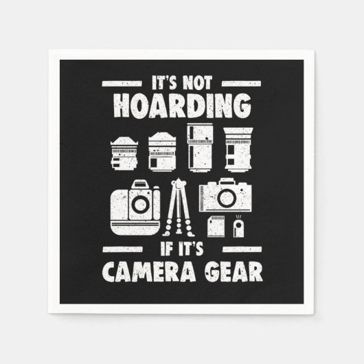 写真家カメラ撮影 スタンダードカクテルナプキン (正面)