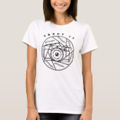 写真家カメラ白黒Tシャツ Tシャツ (正面)
