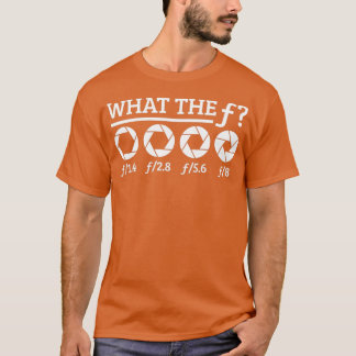 写真家カメラ絞り撮影内容 Tシャツ