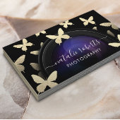 写真家カメラ金ゴールド蝶の写真 名刺