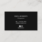 写真家カメラ黄色ハート撮影 名刺 (裏面)