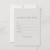 写真家ギフトカード証明書 サンキューカード (裏面)