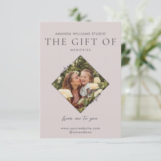 写真家ギフトカード証明書 サンキューカード (スタンド正面)