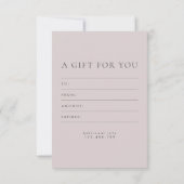 写真家ギフトカード証明書 サンキューカード (裏面)