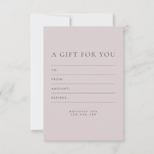 写真家ギフトカード証明書 サンキューカード (裏面)