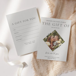 写真家ギフトカード証明書 サンキューカード