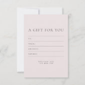 写真家ギフトカード証明書 サンキューカード (裏面)