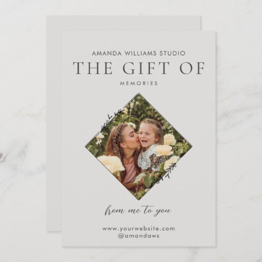 写真家ギフトカード証明書 シーズンカード (正面/裏面)