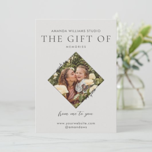 写真家ギフトカード証明書 シーズンカード (スタンド正面)