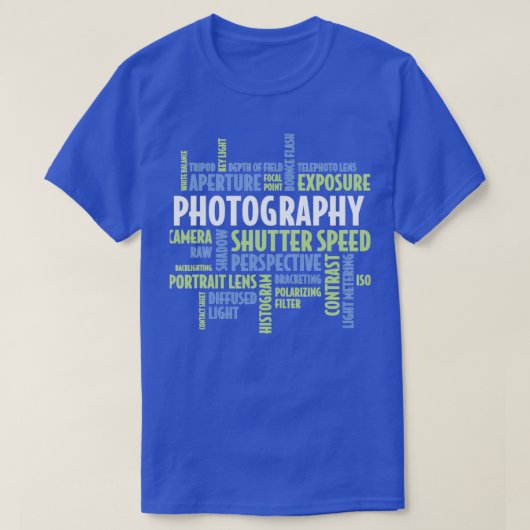 写真家ギフト写真撮影カメラ Tシャツ (デザイン正面)