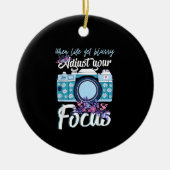 写真家ギフト – カメラ写真 セラミックオーナメント (正面)