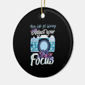 写真家ギフト – カメラ写真 セラミックオーナメント (左)