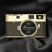 写真家クラシック金ゴールドカメラ撮影 名刺