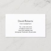 写真家クリエイティブカメラ撮影 名刺 (裏面)