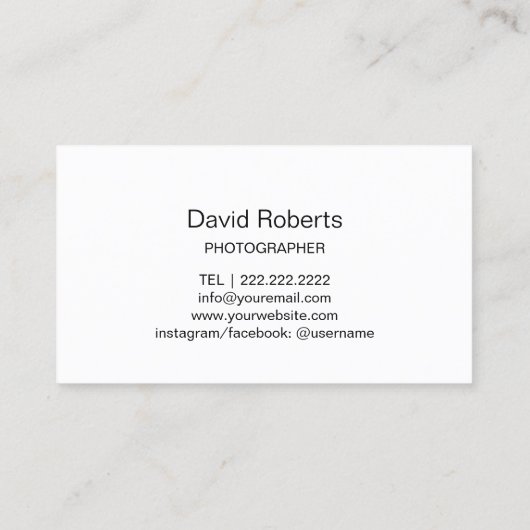 写真家クリエイティブカメラ撮影 名刺 (裏面)