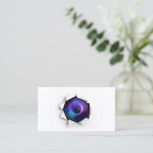 写真家クリエイティブカメラ撮影 名刺 (スタンド正面)