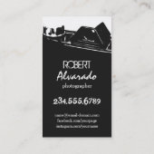 写真家クリエイティブレトロ白黒カメラ 名刺 (裏面)