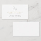 写真家クリエイティブ金ゴールド文字モノグラムモダン 名刺 (正面/裏面)